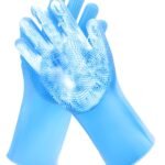 Pet Grooming Gloves—Dog Washing Gloves with High-Density Teeth