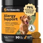 Pet Honesty Dog Allergy Chews for Allergy Relief, Peanut Butter, 90ct