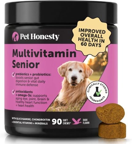 Pet Honesty Vet Recommended Senior Dog Multivitamin, 90 Ct, Duck