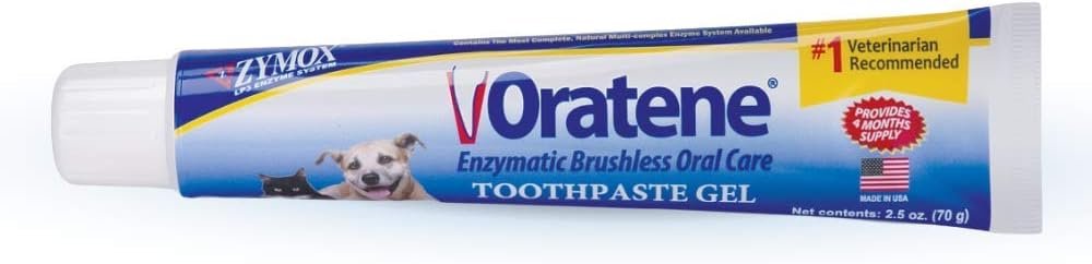 Pet King Brands ZYMOX Oratene Brushless Toothpaste Gel for Dogs and Cats, 2.5oz Pet King Brands ZYMOX Oratene Brushless Toothpaste Gel for Dogs and Cats, 2.5oz