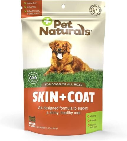 Pet Naturals Skin and Coat Soft Chews for Dogs, Veggie, 30 Count