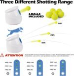 Pet Prime Dog Automatic Ball Launcher for Large Dogs Ball Thrower Machine Outdoor Indoor Use Interactive Dog Toy Adjustable Distance 10-40ft - Included 6 PCS 2.5” Tennis Balls and a Whistle - Image 2