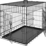 Pet Republic Dog Crates for Large Dogs Folding Metal Wire Dog Gage Double Door 30/36/42Inches Dog Kennel Indoor Outdoor Pet Grates