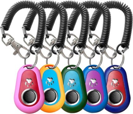 Pet Training Clicker with Strap for Dogs/Cats/Horses/Birds or Other Animals – Clickers for Training (5 Colors)