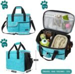 PetAmi Dog Travel Bag Organizer, Pet Supplies Diaper Tote, Teal Blue Medium - Image 2