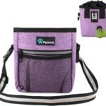 PetAmi Hands Free Dog Treat Pouch for Training and Walking, Purple