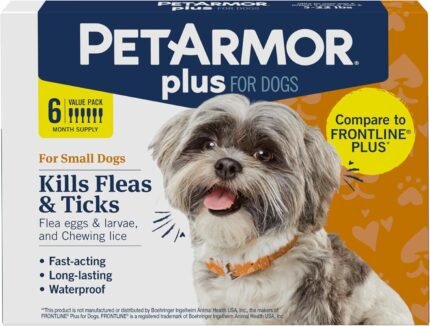 PetArmor Plus Flea & Tick Topical Dogs 5-22 lbs, 6-Month