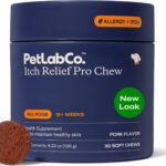 PetLab Co. Itch Relief Chew Pro for Dogs, 30 Soft Chews, Pork