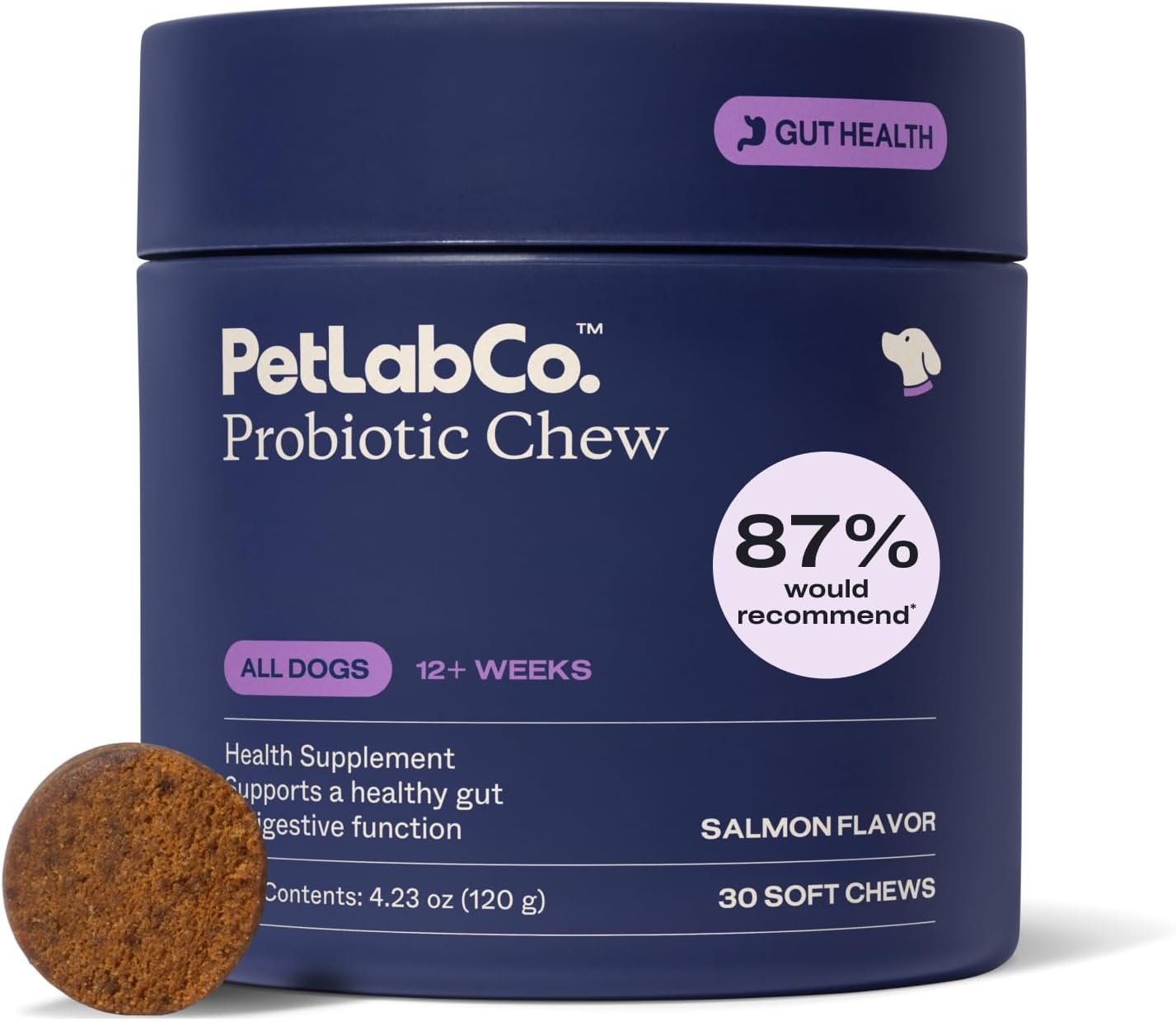 PetLab Co. Probiotic Chews for Dogs, 30 Soft Chews, Salmon PetLab Co. Probiotic Chews for Dogs, 30 Soft Chews, Salmon