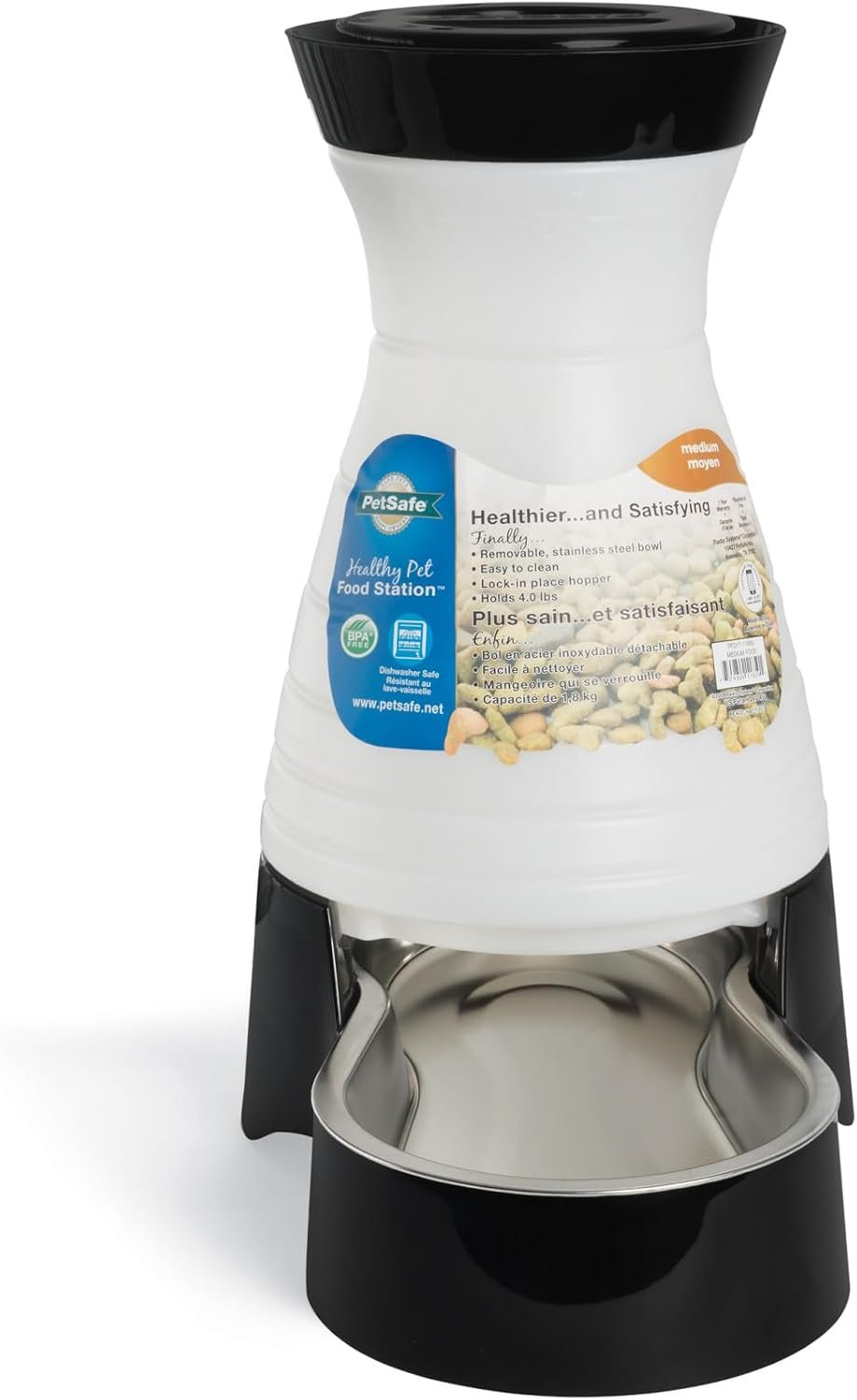 PetSafe Healthy Pet Food Station, 4 lb Gravity Feeder, Cats & Dogs, Medium PetSafe Healthy Pet Food Station, 4 lb Gravity Feeder, Cats & Dogs, Medium