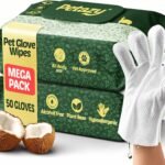 Petazy Pet Glove Wipes for Dogs & Cats – Paws, Ears & Butt Cleaning, 2x25pk