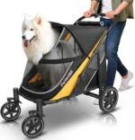 Petbobi Dog Stroller for Large Medium Dogs up to 80 lbs, Dual Entry