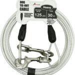 Petest 30ft Reflective Tie-Out Cable for Heavy Dogs Up to 125 Pounds