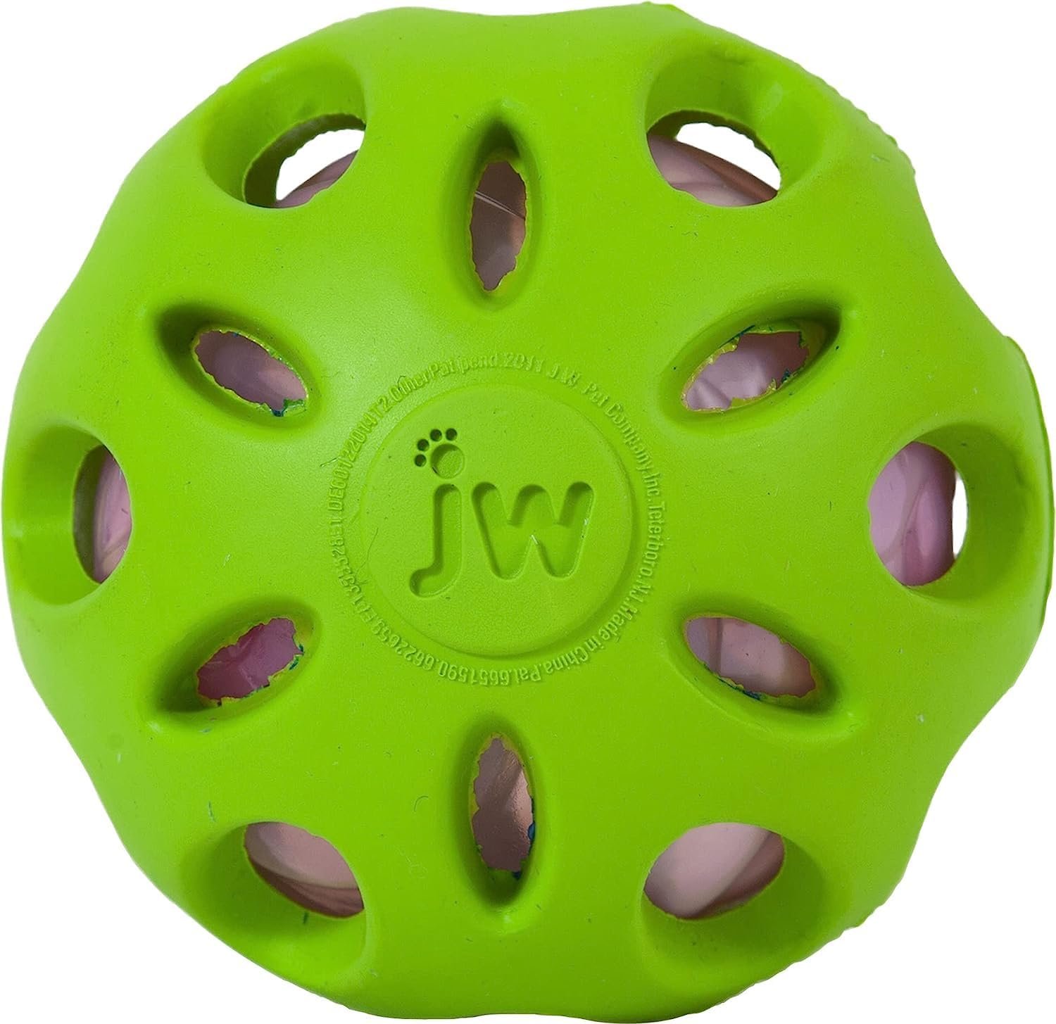 Petmate Crackle Heads Crunchy Chew Fetch Toy for Dogs, Medium 3in Petmate Crackle Heads Crunchy Chew Fetch Toy for Dogs, Medium 3in