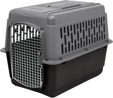 Petmate Large Breeds Dog Kennel, Dark Gray and Black