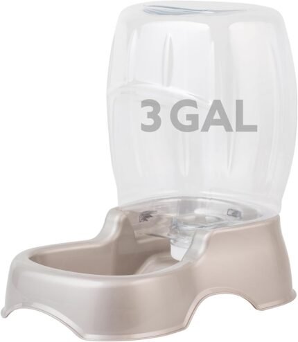 Petmate Pet Cafe Cat and Dog Water Dispenser, 3 GAL, Pearl Tan