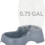 Petmate Pet Cafe Gravity Water Dispenser, 0.75 GAL, Pearl Gray