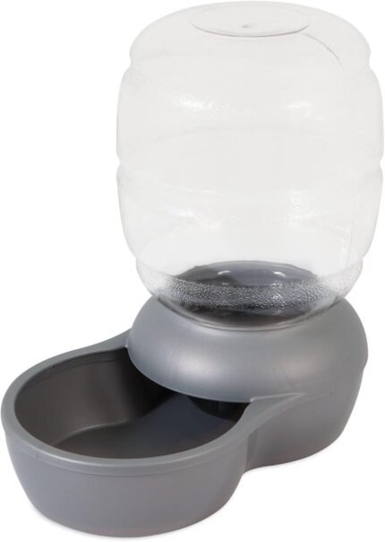 Petmate Replendish Gravity Waterer with Microban, 4 Gallons, Silver