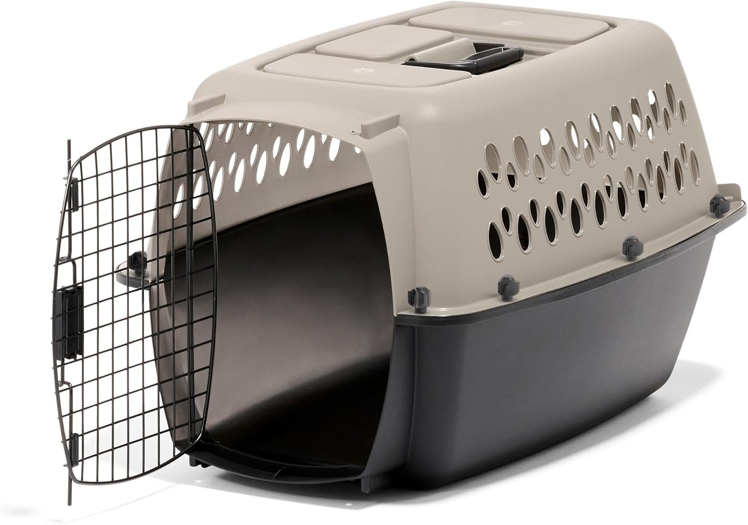 Petmate Vari Dog Kennel, Carrier, 10 to 20lbs, 24in, Taupe and Black Petmate Vari Dog Kennel, Carrier, 10 to 20lbs, 24in, Taupe and Black
