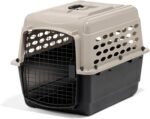 Petmate Vari Dog Kennel, Portable Pet Carrier, Taupe and Black, 28in