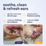 Petpost | Cat Ear Cleaner Wipes - Ultra Soft Cotton Pads in Coconut Oil Solution - Treatment for Removing Cat Ear Dirt & Wax 100 ct. - Image 2