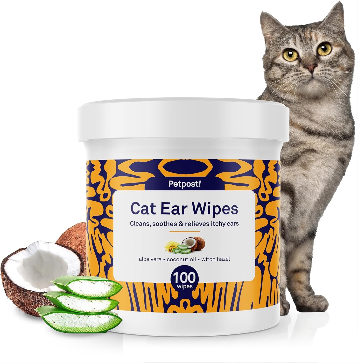 Petpost | Cat Ear Cleaner Wipes – Ultra Soft Cotton Pads in Coconut Oil Solution – Treatment for Removing Cat Ear Dirt & Wax 100 ct. Petpost | Cat Ear Cleaner Wipes – Ultra Soft Cotton Pads in Coconut Oil Solution – Treatment for Removing Cat Ear Dirt & Wax 100 ct.