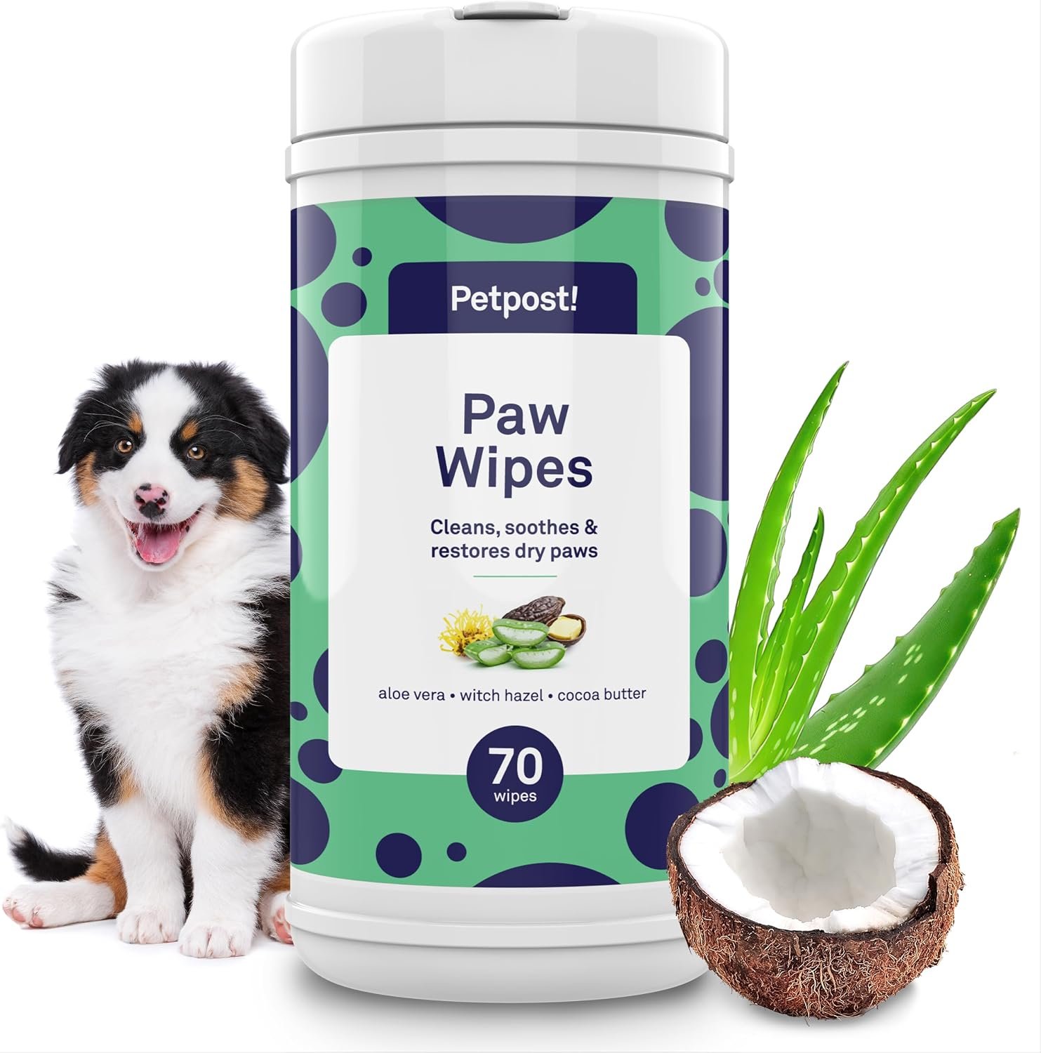 Petpost Large Paw Wipes for Dogs | 70 Count 5×7” Dog Paw Cleaner Wipes with Aloe Vera, Witch Hazel & Cocoa Butter | Gentle Pet Wipes for Paws | Ultra Soft Cotton Pads Petpost Large Paw Wipes for Dogs | 70 Count 5×7” Dog Paw Cleaner Wipes with Aloe Vera, Witch Hazel & Cocoa Butter | Gentle Pet Wipes for Paws | Ultra Soft Cotton Pads