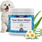 Petpost Tear Stain Remover Wipes for Dogs | 100 Count Gentle Eye Wipes with Juniper Berry & Coconut | Dog Face Wipes for Tear Stains & Eye Discharge | Soft Cotton Pads, Bleach Free