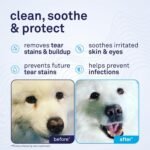 Petpost Tear Stain Remover Wipes for Dogs | 100 Count Gentle Eye Wipes with Juniper Berry & Coconut | Dog Face Wipes for Tear Stains & Eye Discharge | Soft Cotton Pads, Bleach Free - Image 2