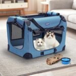 Petprsco Portable Collapsible Dog Crate, 24" Soft Dog Crate for Car Travel - Image 2