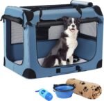 Petprsco Portable Dog Crates for Medium Dogs, 32"x23"x23" Travel Dog Crate