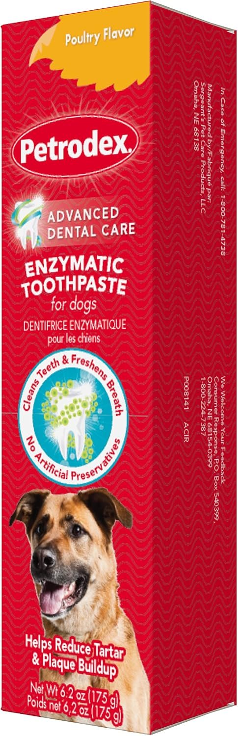 Petrodex Enzymatic Dog Toothpaste, Poultry Flavor, 6.2oz Petrodex Enzymatic Dog Toothpaste, Poultry Flavor, 6.2oz