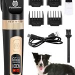Petsaunter Dog Clippers for Grooming, 4-Speed & LCD, Low Noise Electric Trimmer for Grooming, TypeC Rechargeable Dog Hair Clippers, Super Quiet for Dogs & Pets with Thick or Heavy Coats(C95)