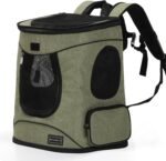 Petsfit Dog and Cat Backpack Carrier, Padded Waist Support, Up to 18 lb