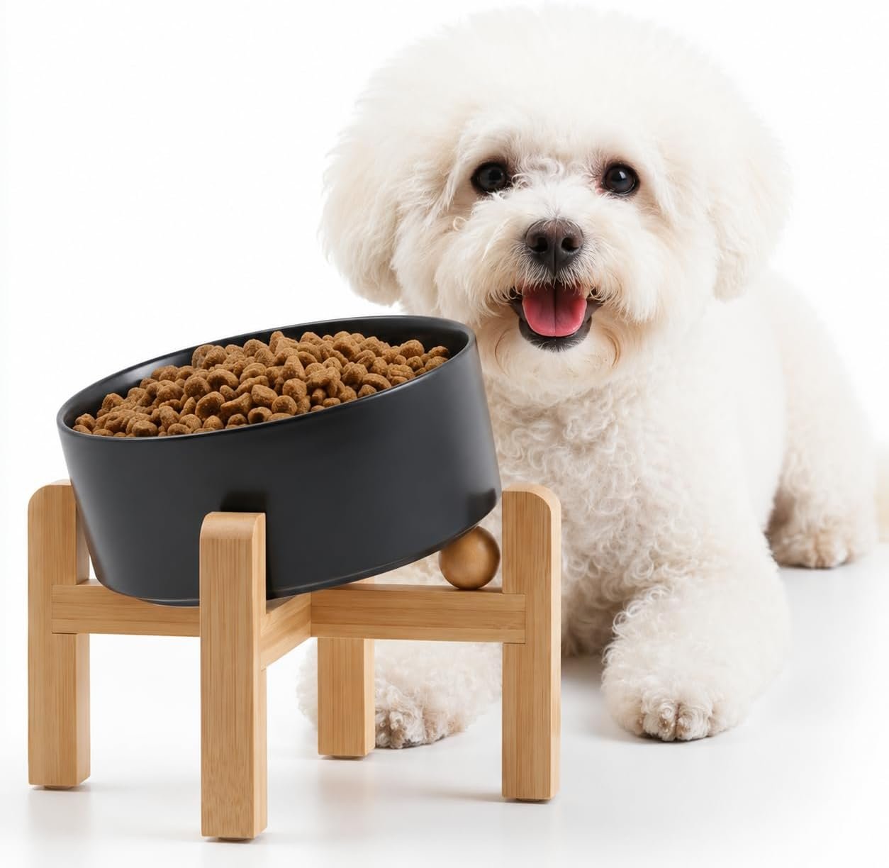 Petygooing Black Raised/Elevated 15°Slanted Ceramic Dog Bowl for Small Breeds,Tilted Anti Slip Pet Feeding Bowl,Food Water Dish with Stand for Cats and Small Dogs Puppy 13.5 OZ (5.1In /1.7 Cups) Petygooing Black Raised/Elevated 15°Slanted Ceramic Dog Bowl for Small Breeds,Tilted Anti Slip Pet Feeding Bowl,Food Water Dish with Stand for Cats and Small Dogs Puppy 13.5 OZ (5.1In /1.7 Cups)