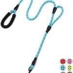 Plutus Pet Rope Dog Leash 6ft Long,Traffic Padded Two Handle,Heavy Duty,Reflective Double Handles Lead for Control Safety Training,Leashes for Large Dogs or Medium Dogs,Dual Handles Leads(Light Blue)