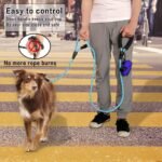 Plutus Pet Rope Dog Leash 6ft Long,Traffic Padded Two Handle,Heavy Duty,Reflective Double Handles Lead for Control Safety Training,Leashes for Large Dogs or Medium Dogs,Dual Handles Leads(Light Blue) - Image 2