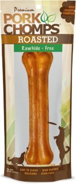 Pork Chomps Rawhide Free Pork Skin Dog Chew Bone, 7in, 1ct