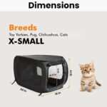 Portable Collapsible Pop Up Kennel, 24"L x 16.6"W x 16"H, Black - Image 2
