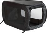 Portable Collapsible Pop Up Kennel, 24"L x 16.6"W x 16"H, Black