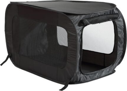Portable Collapsible Pop Up Kennel, 24"L x 16.6"W x 16"H, Black