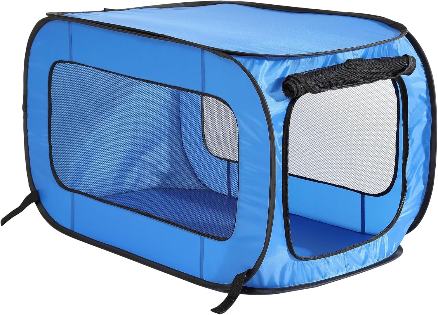 Portable Collapsible Pop Up Kennel, 36″ L x 22″ W x 22″ H, Blue Portable Collapsible Pop Up Kennel, 36″ L x 22″ W x 22″ H, Blue