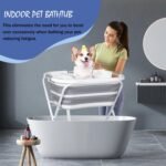Portable Dog Bath Tub and Dog Washing Station, Collapsible Elevated Pet Tub for Bathing, Showering, Grooming, Pet Bathing Basin for Small to Medium Dogs, Cats and Other Pets (Built-in Drainage System) - Image 2