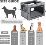Portable Dog Crate Soft Dog Crate 22",30",36",42" Foldable Basic Dog Crates Easy Set-up, Light, Sturdy, Comfy，Collapsible Crate for Home and Travel (30Inch) - Image 2