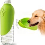 Portable Dog Water Bottle Attachment, Foldable Dog Water Bowl for Walks