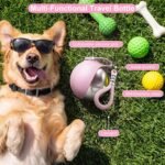 Portable Dog Water Bottle with Bowl, 10oz Leak-Proof Stainless Steel Dog Travel Water Bottle, BPA-Free Pet Water Dispenser for Small & Medium Dogs, Walking, Hiking & Outdoor Travel (Pink) - Image 2