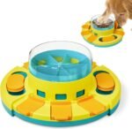 Potaroma Dog Puzzle Toy 2 Levels, Slow Feeder, Pup Food Treat Feeding Dispenser for IQ Training and Entertainment for All Breeds 4.2 Inch Height