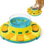 Potaroma Dog Puzzle Toy 2 Levels, Slow Feeder, Pup Food Treat Feeding Dispenser for IQ Training and Entertainment for All Breeds 4.2 Inch Height