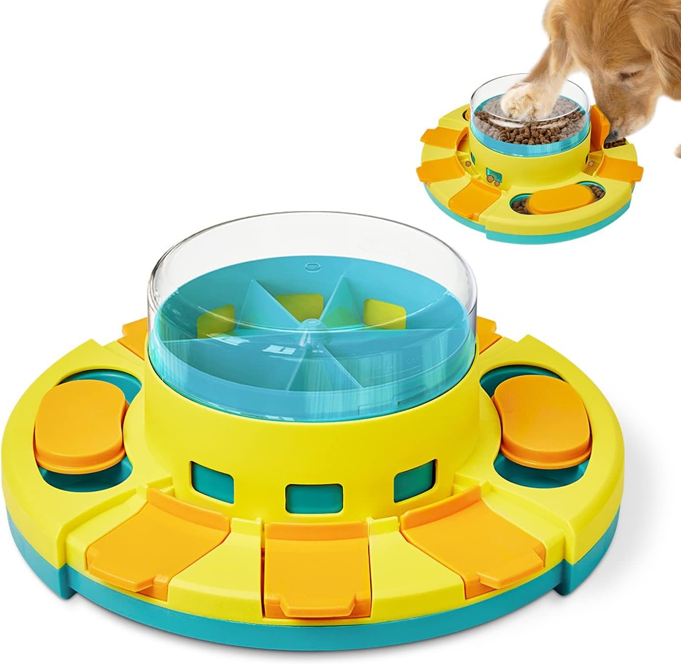 Potaroma Dog Puzzle Toy 2 Levels, Slow Feeder, Pup Food Treat Feeding Dispenser for IQ Training and Entertainment for All Breeds 4.2 Inch Height Potaroma Dog Puzzle Toy 2 Levels, Slow Feeder, Pup Food Treat Feeding Dispenser for IQ Training and Entertainment for All Breeds 4.2 Inch Height