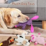PrimePets Dog Toys, 5 Pack, Plush Dog Squeaky Toys, Assortment Value Bundle Animal Pet Toy for Small Medium Large Dogs, Stuffed Puppy Chew Toy - Image 2